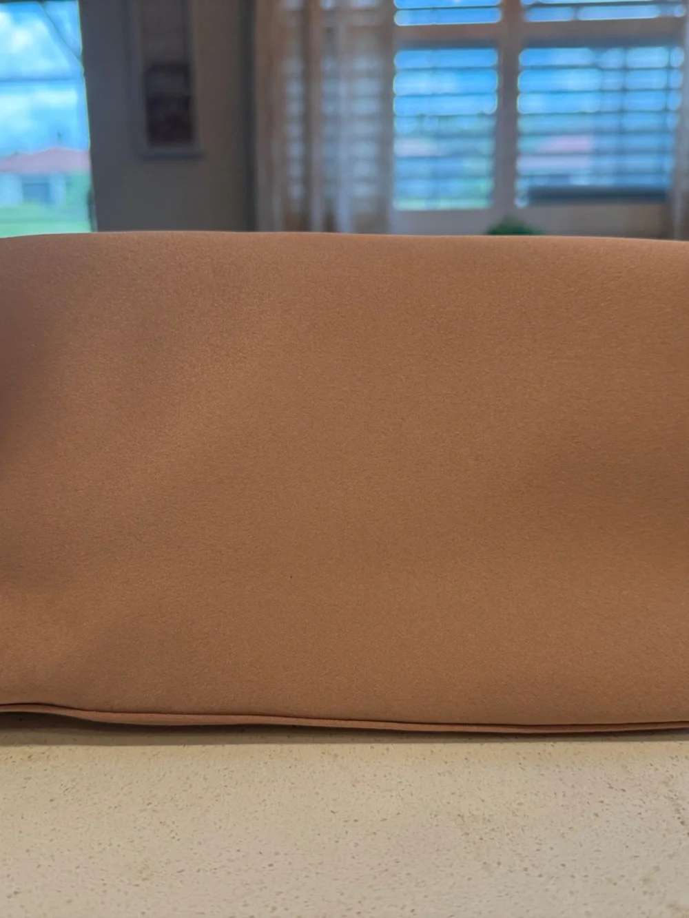 Giorgio Armani Dusty Rose Cosmetic Clutch with Black Logo Plaque